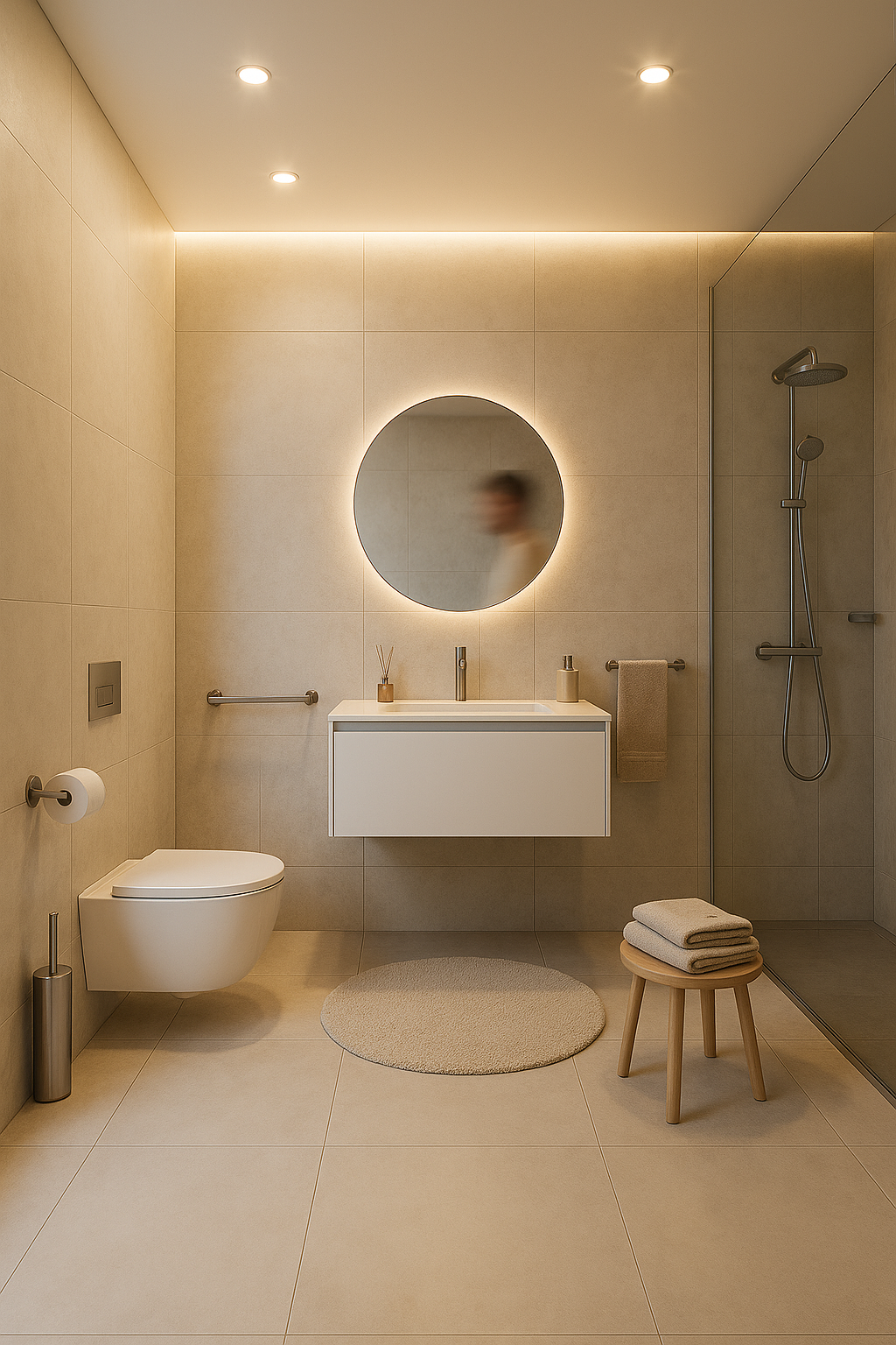 Moderne Badezimmeroase mit minimalistischer Eleganz